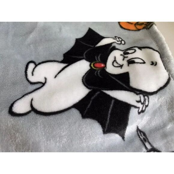 Casper the Friendly Ghost Plush Soft Blanket Throw 50x70” Halloween Costumes NEW - Picture 13 of 16